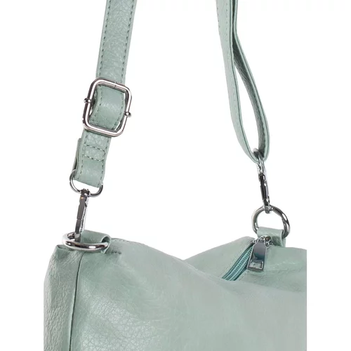 Fashion Hunters Light green 2in1 women's shoulder bag made of eco leather