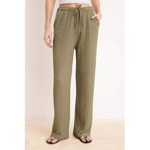 TRENDYOLMILLA ženske pantalone Twoss26Pl00121, maslinasta Cene