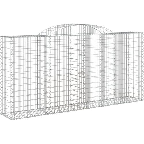 vidaXL Obokana gabionska košara 300x50x140/160 cm pocinkano železo, (20758311) Cene