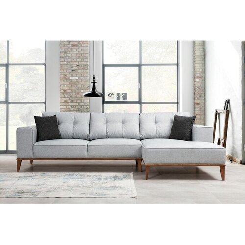 Atelier Del Sofa Kutna sofa Montana 91x85x288cm Svijetlosiva Cene