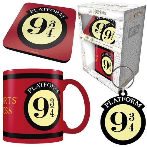 Pyramid gift set - harry potter - colourful crest platform 9 3/4 - &amp;scaron;olja, podmetač i privezak Slike