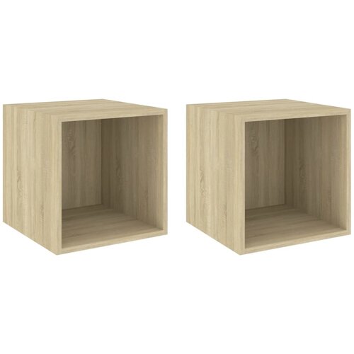 Maison Chic Stenska omarica - Zidna omarica 2 kosa sonoma hrast 37x37x37 cm inženirski les iu705, (22063425) Cene