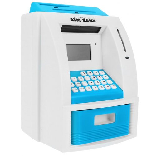  Kasica prasica u obliku bankomata s karticom za bankomat - svjetlo plava Cijene
