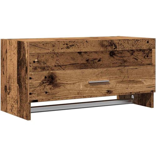 vidaXL Garderobna omara Old Wood 70x32,5x35 cm Inženirski les, (21830087) Cene