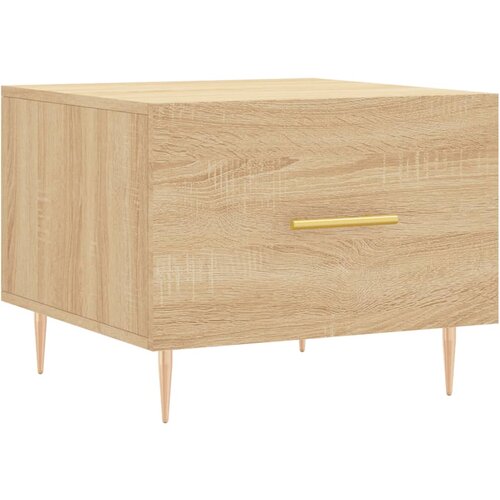 Maison Chic Klubska mizica - kavna mizica - Nizka mizica sonoma hrast 50x50x40 cm inženirski les, (21752741) Slike