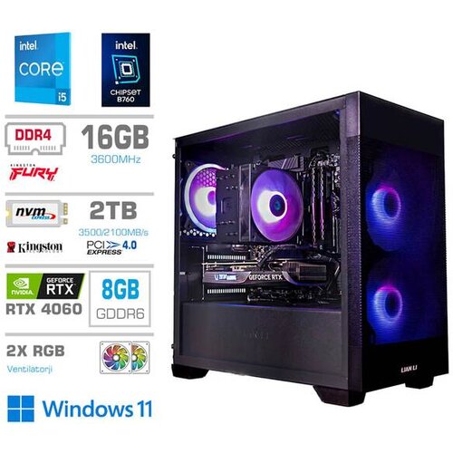 PCX računalnik exton i5 14400/16GB/1TB/RTX4060/RGB/W11H -GS7X-616184 Cene