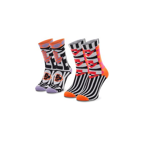 Zooksy Set 2 parov nisex visokih nogavic u Fluo Love&amp;amp;Respect Pisana Slike