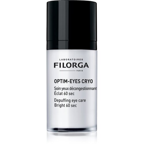 Filorga OPTIM-EYES CRYO posvetlitvena krema za predel okoli oči proti zabuhlosti in temnim kolobarjem 15 ml Slike