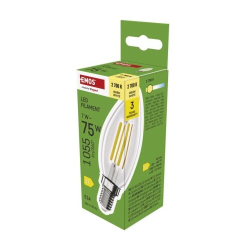 Emos zf3d52 Led sijalica filament candle 7w(75w) 1055lm e14 ww ( 3489 ) Cene