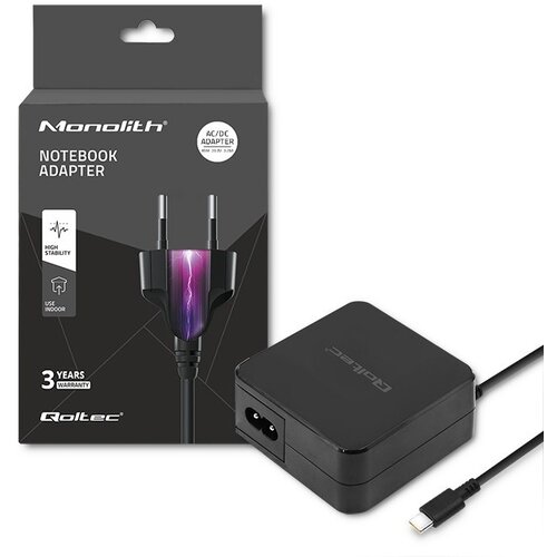 Qoltec 51027 Charger | 65W | 5-20.3V | 2-3.25A | USB type C | PD Slike