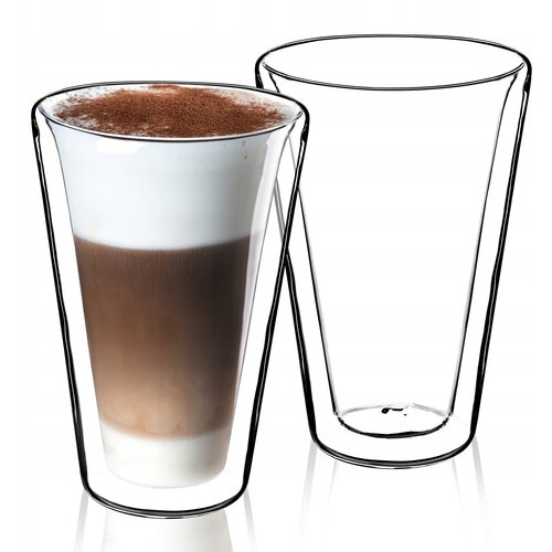 KADAX 2x velika dvostenska termo kozarca za kavo in čaj latte 470 ml, (5000351630) Cene