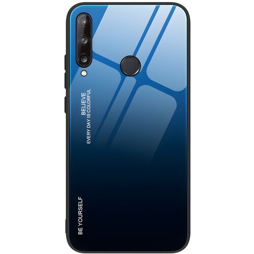  Futrola Gradient Glass za Huawei P40 Lite E - Crna/Plava KP10449 Slike
