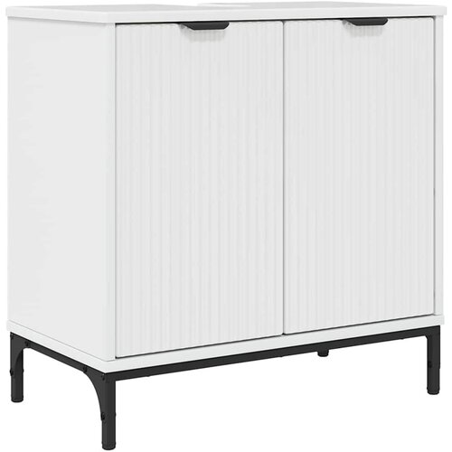 VidaXL Kopalni&amp;scaron;ka omara za umivalnik z vrati Bela z visokim sijajem, (5000064302) Slike