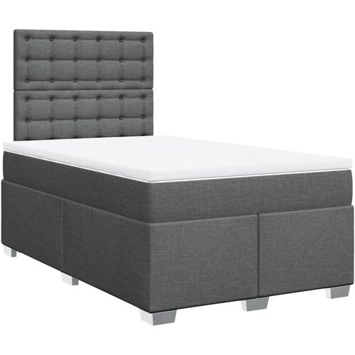 Maison Chic Box spring postelja - Vzmetna postelja z vzmetnico temno siva 120x200 cm blago SL11615, (21900596) Cene