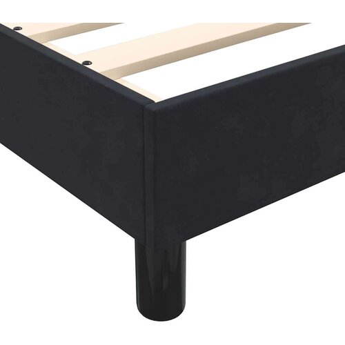 vidaXL Box spring postelja z vzmetnico črna 160x220 cm žamet Cene
