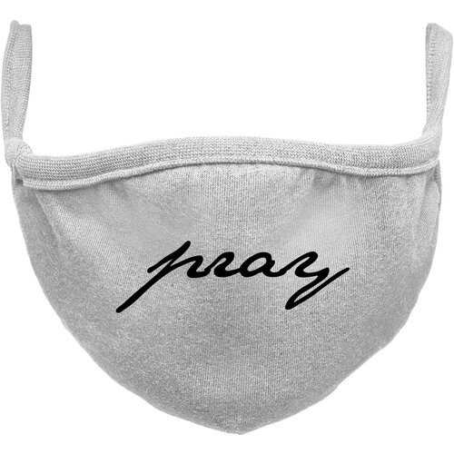 MT Accessoires Pray Wording Heather Face Mask Grey Cijene