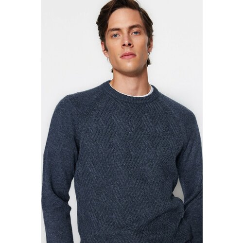 Trendyol Sweater - Dark blue - Slim fit Cene