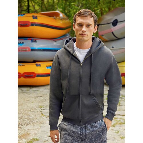 Fruit Of The Loom Grey Men&amp;#039;s Hoodie Premium Slike