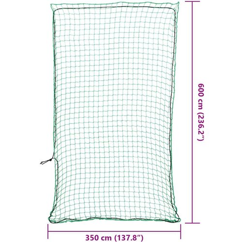 VidaXL mreža za prikolicu s elastičnim užetom zelena 6x3,5 m PP Slike