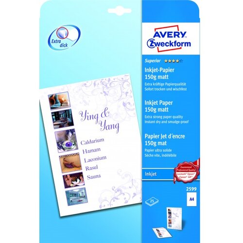 Avery Zweckform Foto papir Ink-Jet Superior Mat A4 - 150 g Slike