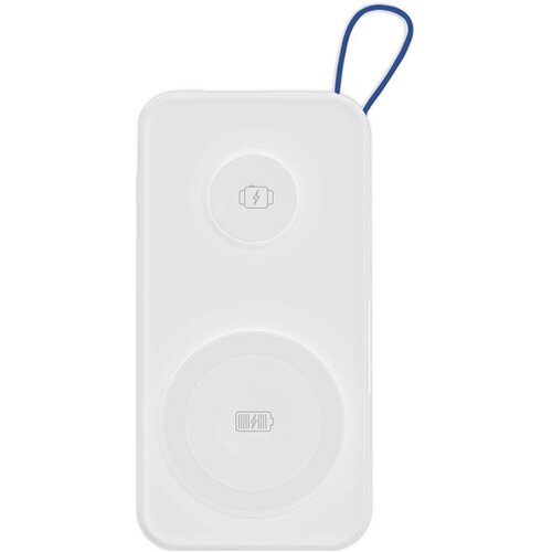 3mk PowerBank PastelUp Wireless Qi MagSafe 10 000mAh 22,5W USB A / C, Bela, (21703475) Cene