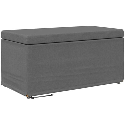  Stolica Tamno siva 81 x 41 x 40 cm Tkanina i konstruirano drvo - Tamno siva 80 cm tkanina Slike
