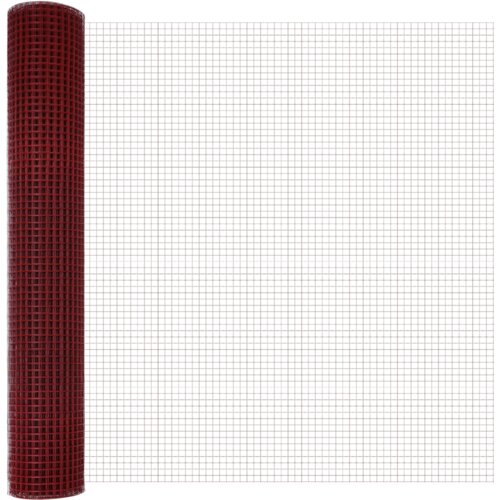 vidaXL Varjena žica Rdeča 1.5x10 m jeklo Cene