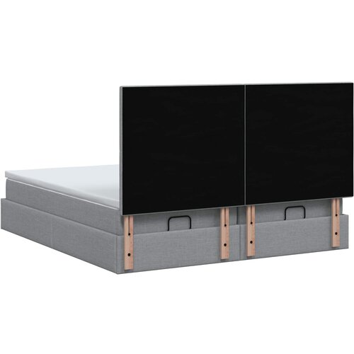  od pjene s madracem i LED-om Svjetlosiva 180 x 200 cm Slike