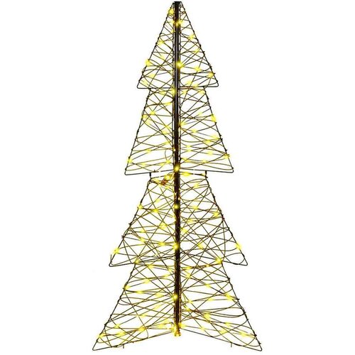 VidaXL Božićno drvce s 160 LED svjetlima Topla bijela 150 cm Ratan Slike