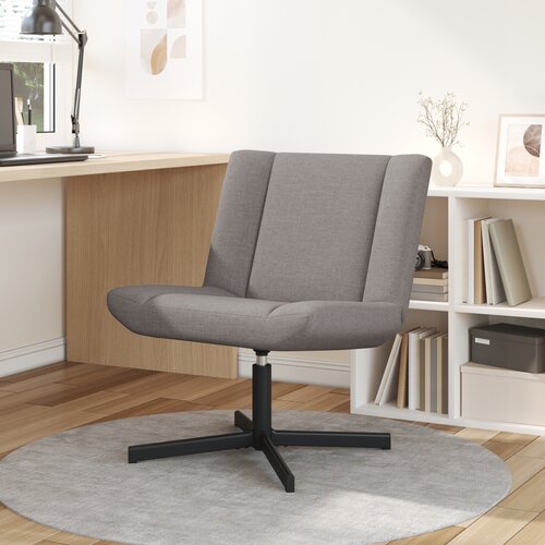 VidaXL Akcentna stolica Taupe Tkanina, Metalna baza Standard Ergonomska Slike