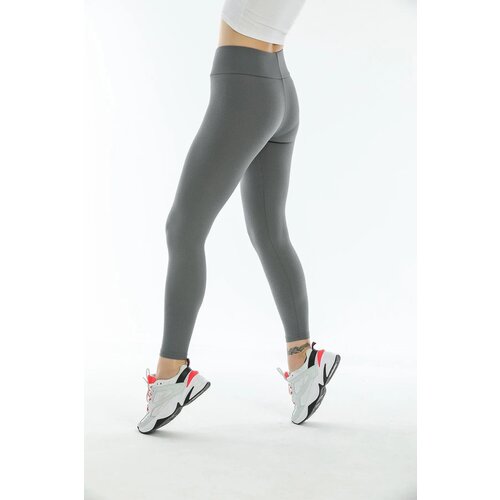 Dewberry 80927 High Waist Ribbed Interlock Womens Tights-GREY Cene