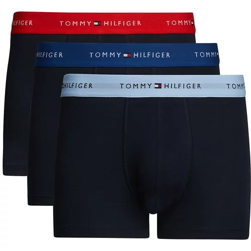 Tommy Hilfiger Underwear Boksarice 'Essential' mornarska / svetlo modra / temno modra / rdeča