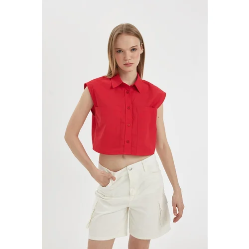 Defacto Oversize Fit Flared Cotton Sleeveless Shirt