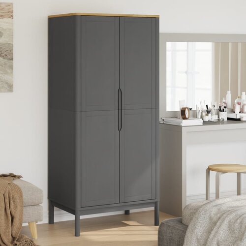  Ormar FLORO sivi 77 x 53 x 171 cm od masivne borovine Slike