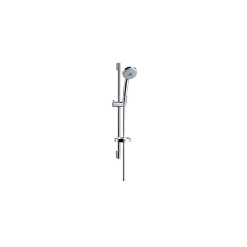 Hansgrohe Croma 100 Chrome tuš set: ručni tuš sa 3 mlaza, Isiflex B 1600 crevo za tuš i usponska šipka sa kliznim držačem i policom 27775000 Cene
