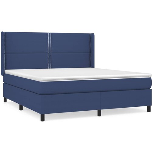 Maison Chic Box spring postelja - Vzmetna postelja z vzmetnico modra 180x200 cm blago SL8473, (21886465) Cene