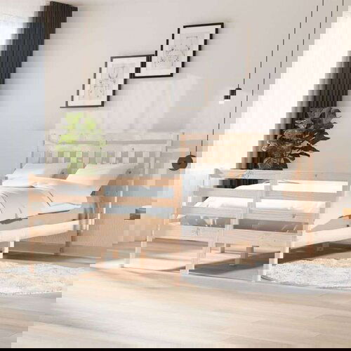  Posteljni okvir iz trdnega lesa 120x190 cm 4FT, (20646305) Slike