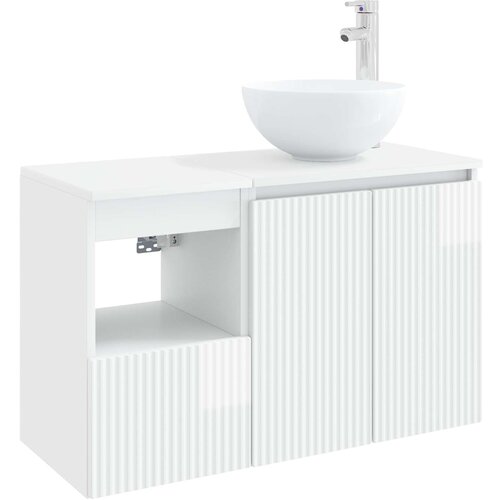  Set namje&amp;scaron;taja za kupaonicu 2 kom. Bijela visokog sjaja 49,5 x 41 x 80 cm Slike