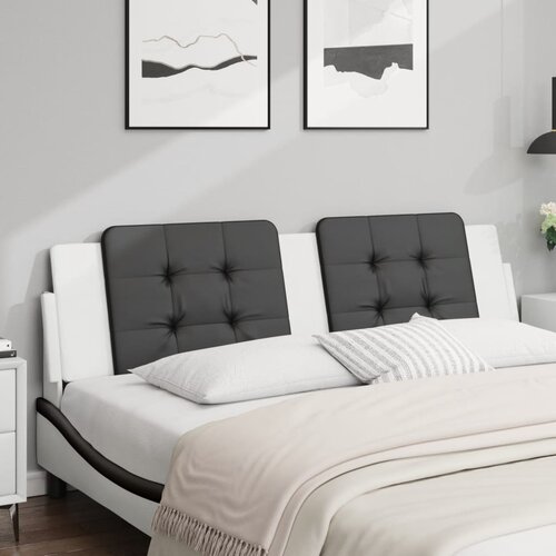 vidaXL Jastuk za uzglavlje crno-bijeli 180 cm od umjetne kože Cene