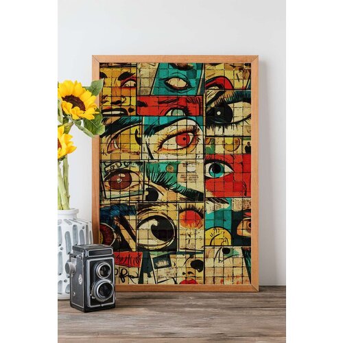 Wallity uramljena slika Popmosaıc5, 33x48 cm Cene
