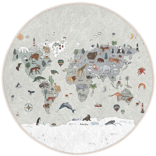 Mila Home Periv dječji tepih za igru &amp;oslash;80 cm Big World &amp;ndash; Slike
