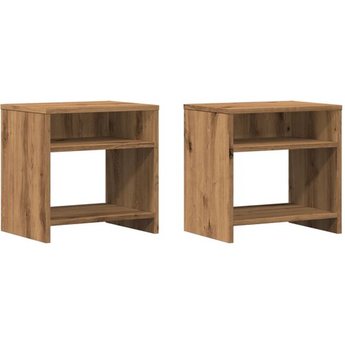 Maison Chic Dvo delni komplet Nočne omarice - Nočne mize artisian hrast 40x30x40 cm inženirski les, (21690494) Cene