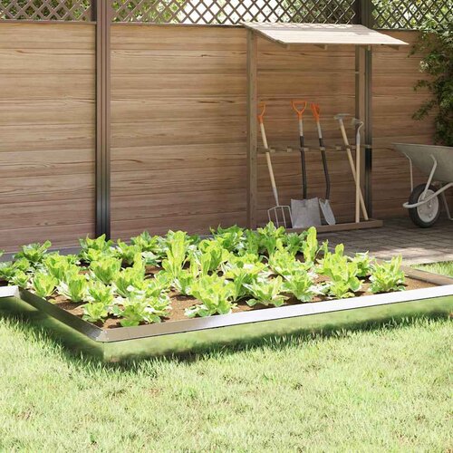 vidaXL Ograja za polže 16 pcs srebrna 100 x 3,5 x 25 cm Cene