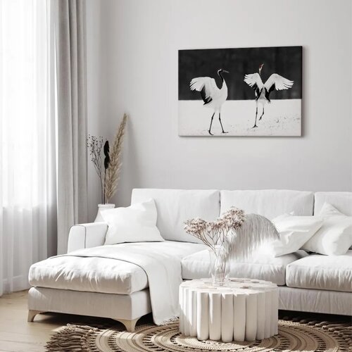  Slika - Dancing Cranes (1 Part) Wide 60x40 Premium Print Slike