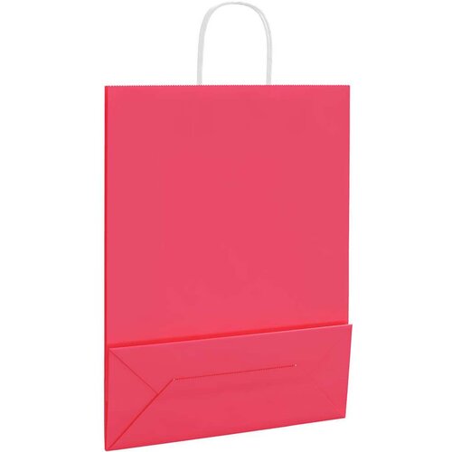  Papirnate vrećice 50 kom s ručkama ružičaste 32x12x42 cm Slike