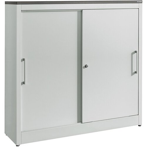 mauser Omara z drsnimi vrati ARCOS, 2 polici, VxŠxG 1240 x 1200 x 420 mm, svetlo siva Cene