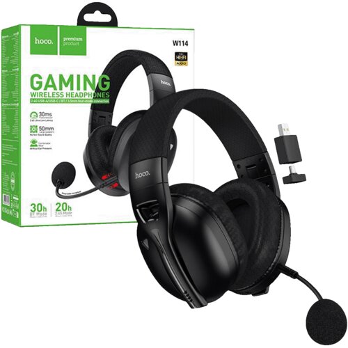 hoco. Hoco Bežične slu&scaron;alice sa mikrofonom W114, Bluetooth, USB, 3.5 mm, Crne Cijene