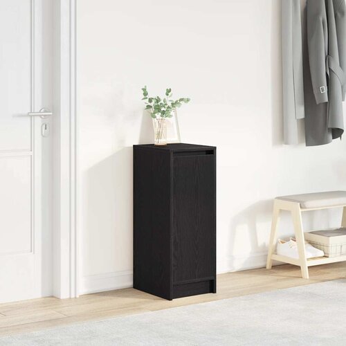 vidaXL Ormarić za cipele crni hrast 29,5x34x76 cm konstruiranog drva Cijene