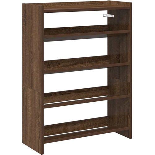 Maison Chic Regal za čevlje - Polica za čevlje rjav hrast 60x25x81 cm inženirski les, (21776631) Slike