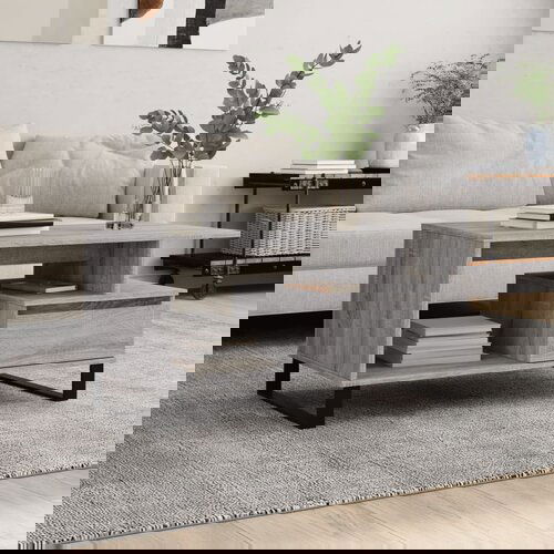 vidaXL Stolić za kavu boja sivog hrasta 90x49x45 cm konstruirano drvo Cijene